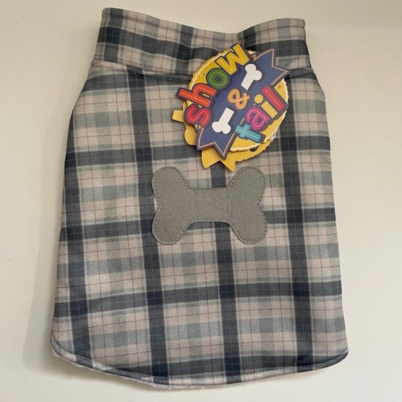 Show & Tail Plaid Fleece Dog Jacket - Picture 1 of 8